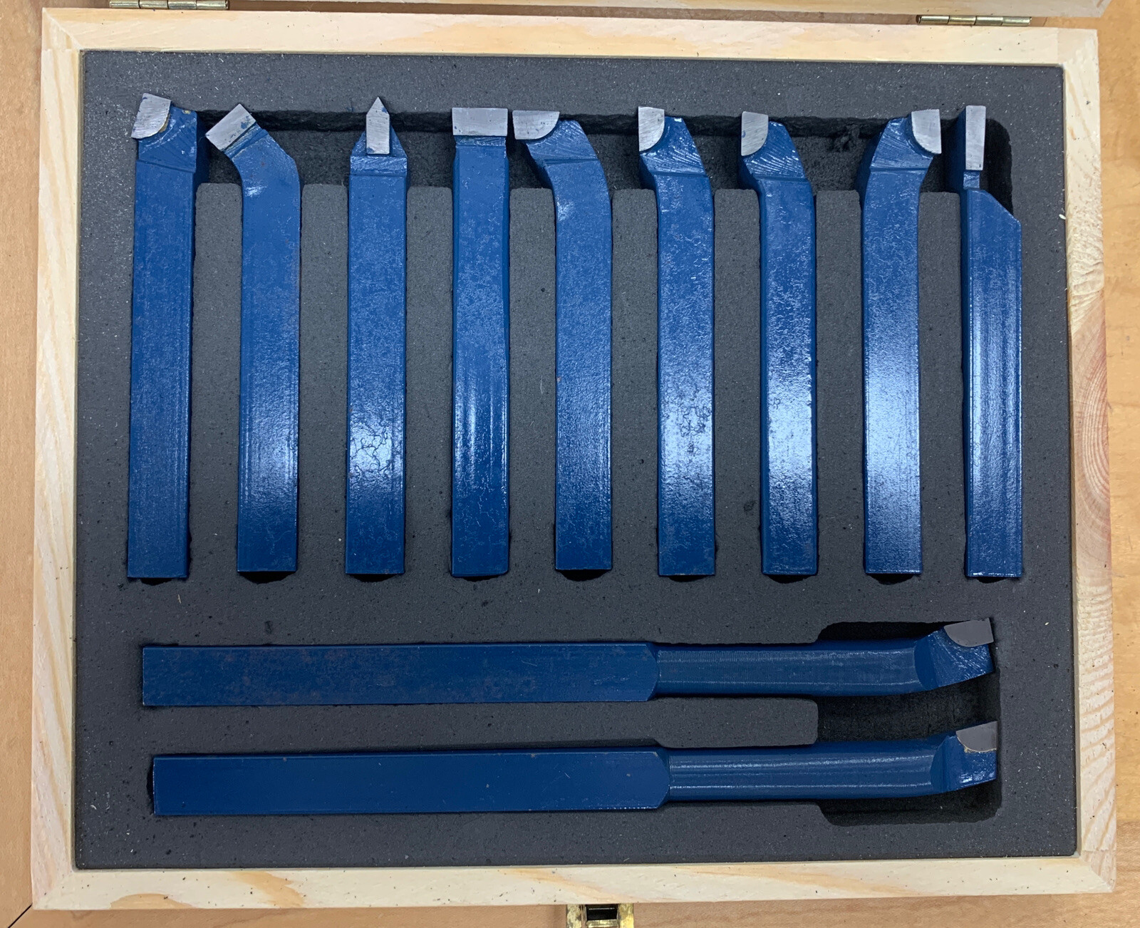 11PC Mini Lathe Tool Set Carbide Tip Metal Cutting Turning Boring Bit