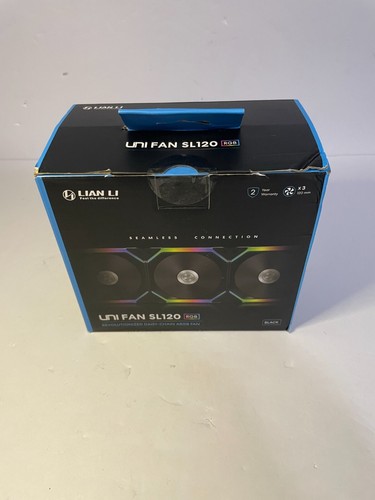 Lian Li UNI Ventilateur SL120 V1 RGB Noir 120mm Pack Ventilateur avec Manette - UF-SL120-3B - Photo 6/10
