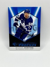 Michael Bunting 2022-23 SP Hockey Authentic Profiles Blue Toronto Maple Leafs
