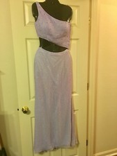 Alyce Designs Two-Piece Formal Dress Gown, Lilac, Sz. 4