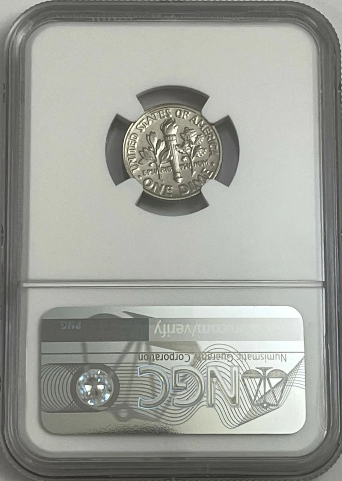 1996 W Roosevelt Dime NGC MS67 PL #22 Of 100 Greatest US Modern Coin Proof Like - Image 2 of 3