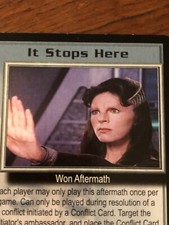 IT STOPS HERE WHEEL OF FIRE BABYLON 5 CCG RARE CARD NEAR MINT NEVER PLAYED WITH