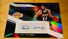 Vlade Divac 2019-20 Panini Donruss Elite Turn Of The Century Signed Number Card