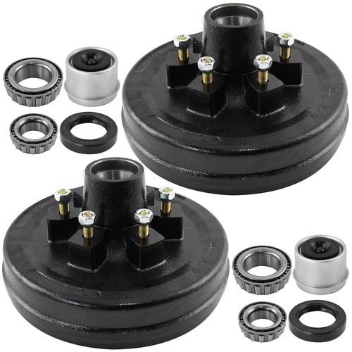 Pair Trailer 5 on 5 Hub Drum Kits for 3500 lbs axle Replace part # 84557 A09