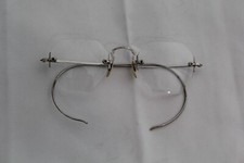 VTG Bausch  Lomb B L Glasses 10K Solid Gold Eye Glass Rimless Hexagon