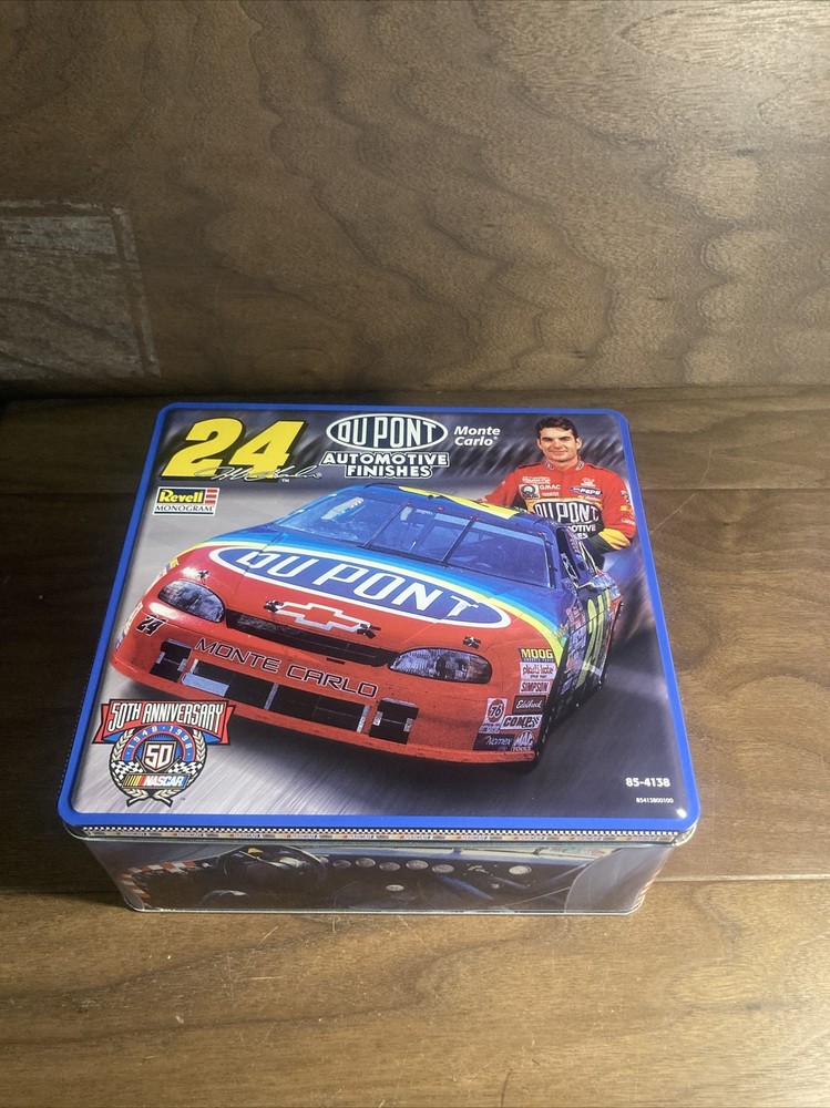 NASCAR 50th Anniversary Collector Tin Model Kit Jeff Gordon 24 Monte Carlo