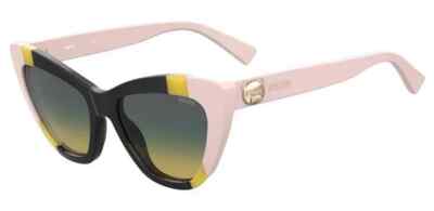 Moschino Women's Sunglasses Mos122/S 71CJE (Black Yellow Pink)