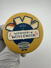 2021 Wonders of Wisconsin Proudly Wisconsin Cheese Circular Button Pin