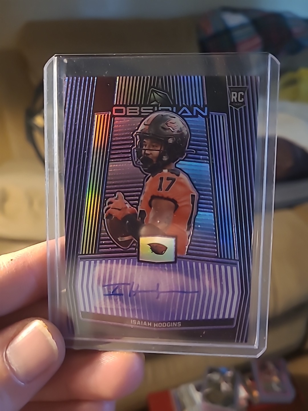 Isaiah Hodgins Panini Chronicles Draft Picks Crown Royale #69 Signature-Purple