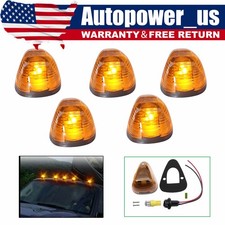 5x Amber Led Cab Roof Marker Light Kit For 99-16 Ford F250 F350 F450 Super Duty