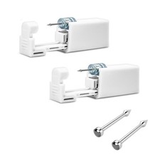 2 Pcs Self Ear Piercing Gun Disposable Self Ear Piercing Kit Safety Earring