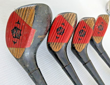 Vtg Walter Hagen HAIG-Ultra Woods 1,3,4,5  Irons Set 2-P Steel RH Good Grips