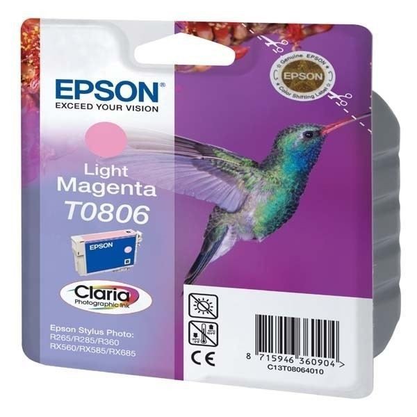 Cartouche d'encre EPSON T0806 Magenta clair aux nuances parfaites pour photos jet d'encre