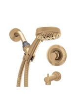 Moen Single Handle and Shower Faucet, Bronzed Gold description 