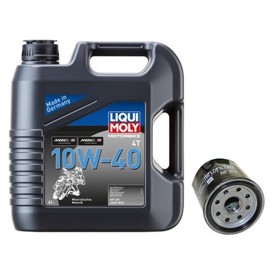 Wartungs-Set für Kawasaki ZX-9R 900 B Ninja ZX900B 1997, LiquiMoly 10W-40 4L