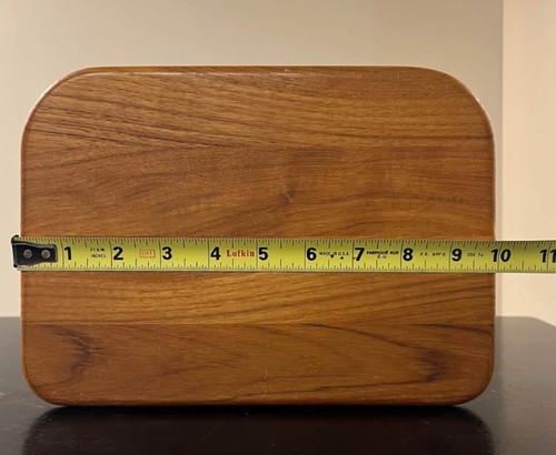 Vintage Danish Scandinavian Teak Disc Holder, Roll Top, Storage Box - AT&T - Bild 7 von 8