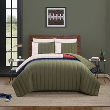 Teen Full/Queen Block Comforter Set Blue and Yellow - Makers Collective