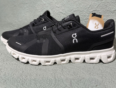 On Cloud 6 Black/White Low Top Mesh Lace Up Sneaker 3MF10070299 2025 Men s 10.5