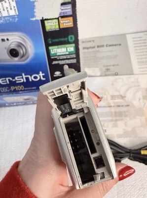 Sony Cyber-shot DSC-P100 5.1MP Digital Camera - Silver for sale