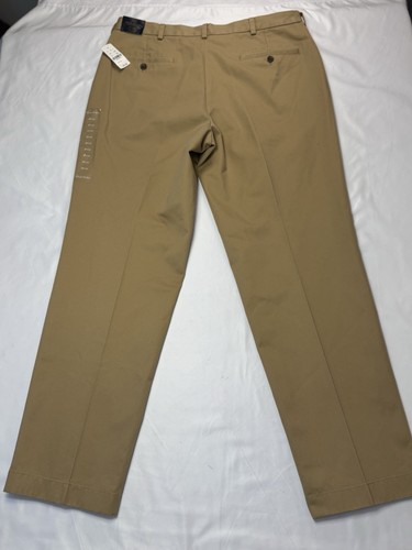 Pantalones Brooks Brothers 346 Advanced Chino Clark Caqui 38x32 Plisados Delanteros Nuevos con Etiquetas - Imagen 7 de 8
