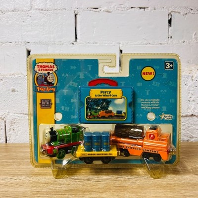 Percy & Wharf Cars Thomas & Friends Take N Play Along Diecast Metal Push Trains