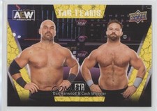 2021 AEW All Elite Wrestling Tag Teams Yellow Dash Wilder Dax Harwood Patch d9r