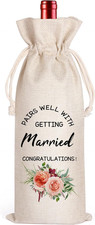 Wedding Wine Bag, Getting Married Congratulations Wine Bag, Gift for Wedding, En