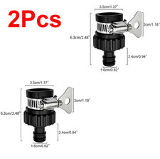 2Pcs Durable Universal Water Faucet Adapter Plastic Hose Fitting Quick Connect F