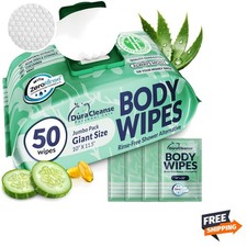 Body Wipes Women Extra Moist XL No Rinse Bathing Travel Pack Hygiene