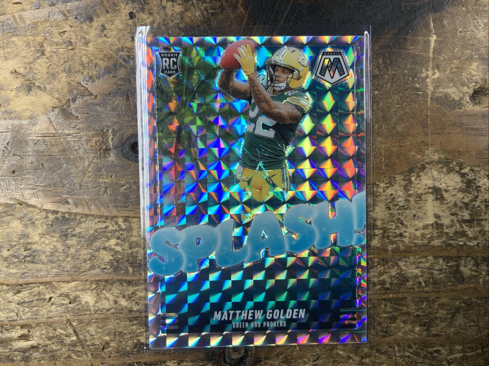 2025 Panini Mosaic MATTHEW GOLDEN #19 RC Rookie Splash! Silver Prizm Packers
