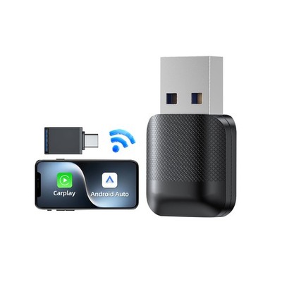 Wireless Carplay&Android Auto Box 2 In1 Wired To Wireless Carpay Mini Adapter