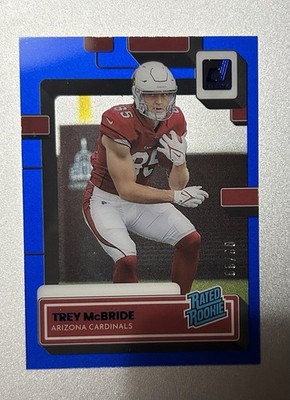 2022 Panini Clearly Donruss - Rated Rookie Trey McBride #87 Blue /99 (RC)