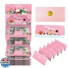 Christmas Money Gift Cards Envelope for Cash, Money Holder with 10 Slots for 