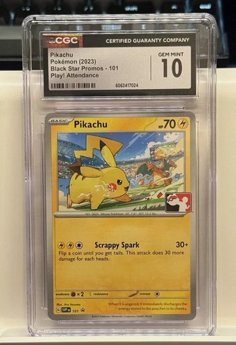 CGC/PSA 10 Pikachu SVP101 Black Star SV Promo Play League Pokemon Card TCG Mint