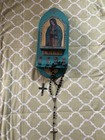 Vintage style Mexico Folk Art OUR LADY OF GUADALUPE Altar Art Wall Shrine — photo 4