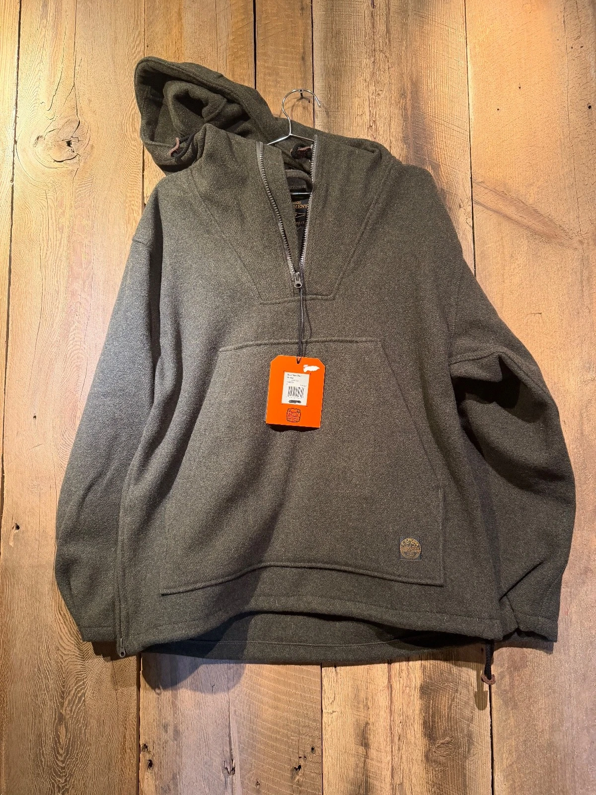 Filson Mackinaw Wool Anorak Small 20263386 MADE IN USA Forest Green Pullover