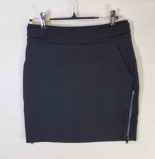 Max Mara Women?s Black Zip Mini Skirt Size 6 UK Tailored & Elegant