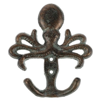 Ocean Theme Octopus Metal Hook Multipurpose Wall Mounted Coat and Towel Hanger