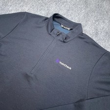 Travis Mathew 1/4 Zip Performance Golf Pullover Mens XL Black Logo Stretch