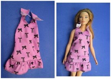 Barbie Clothes     Pink Dress for Curvy Barbie 952