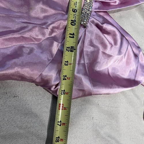 Jessica McClintock Gunne Sax Purple Pink Satin Rhinestone Formal Dress Size 9/10 - Picture 10 of 14