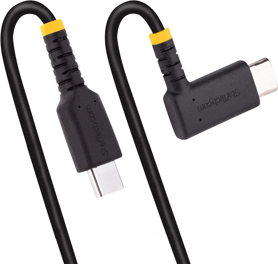 StarTech.com Cable 1m USB C Acodado - en Ángulo Recto - PD 60W - 3A - Cable USB- - Imagen 2 de 4