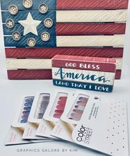 Color Street~ Patriotic USA red white blue America flag Memorial Day 4th of July