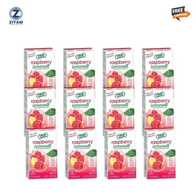 True Citrus Raspberry Flavored Lemonade Drink Mix   10 Count Boxes (Pack of 12)