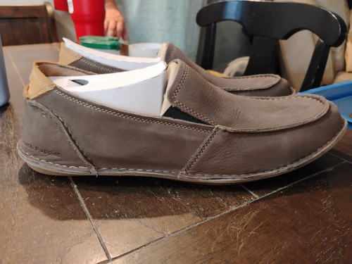 Mocasines de cuero gris Hush Puppies Bounce para hombre Monaco II talla 13 - Imagen 4 de 7