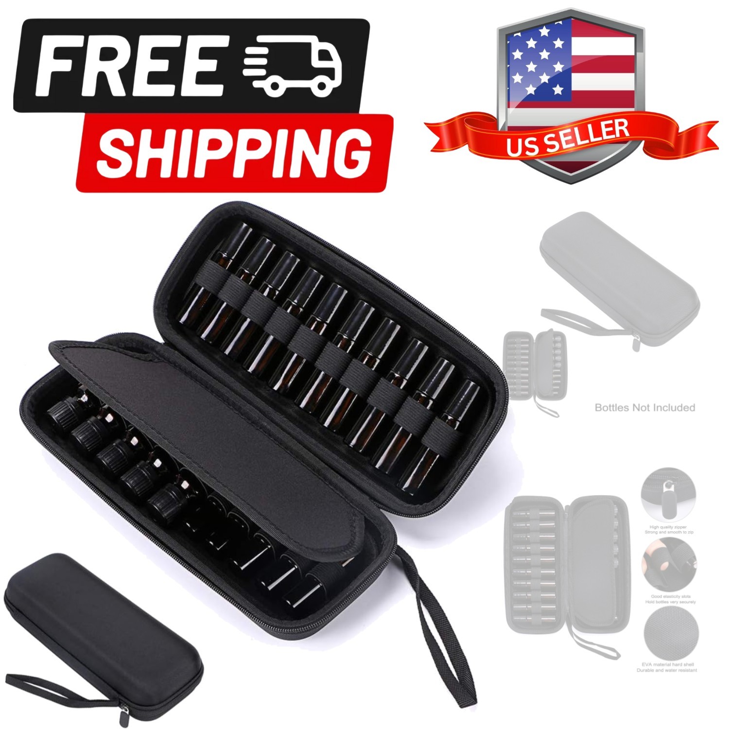 S Carrying Case Organizer For 20 Bottles 5ml 10ml Standard A...