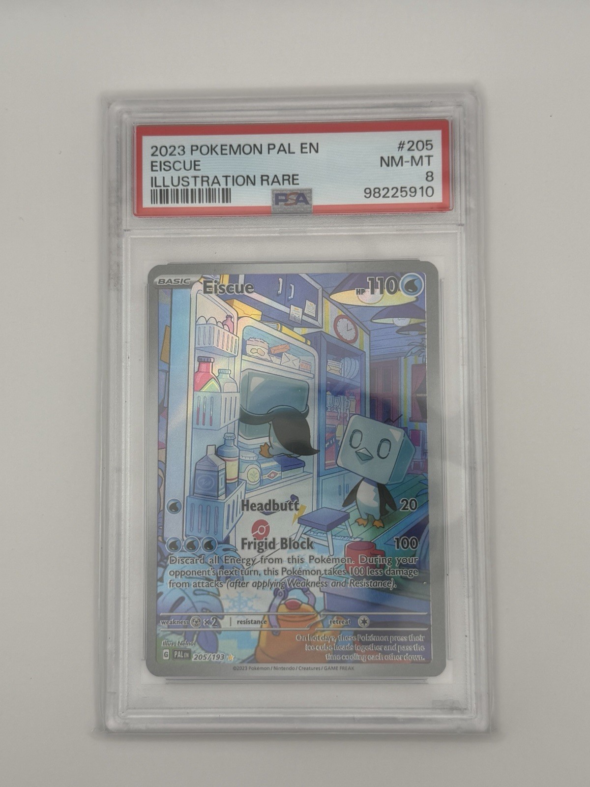 Eiscue 205/193 Illustration Rare PSA 8 Pokemon Paldea Evolved