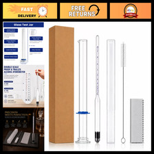 Alcohol Hydrometer Kit 0-200 Proof with Test Jar - Liquor Moonshine Tester
