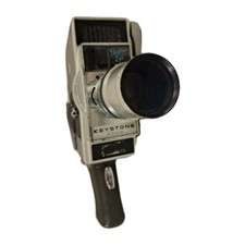 Keystone K-712 Zoom Electric Eye 8mm Movie Camera w/ Pistol Grip Works 1970s