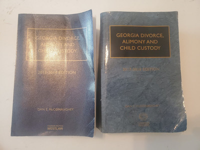  Two (2)Georgia Divorce Alimony And Child Custody - 2017-2018 and 2013-2014 Ed.